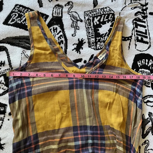 Plaid Sleeveless Dress in Yellow - Picture 3 of 7